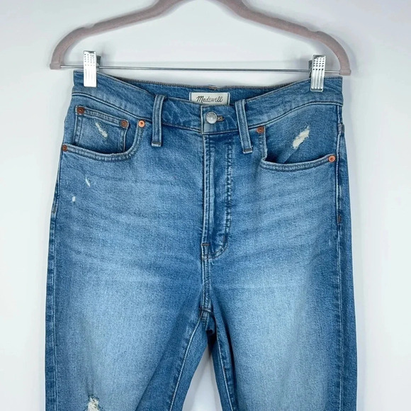 Madewell Perfect Vintage Jean Denman Wash Distressed High Rise Size 28 - Picture 2 of 13